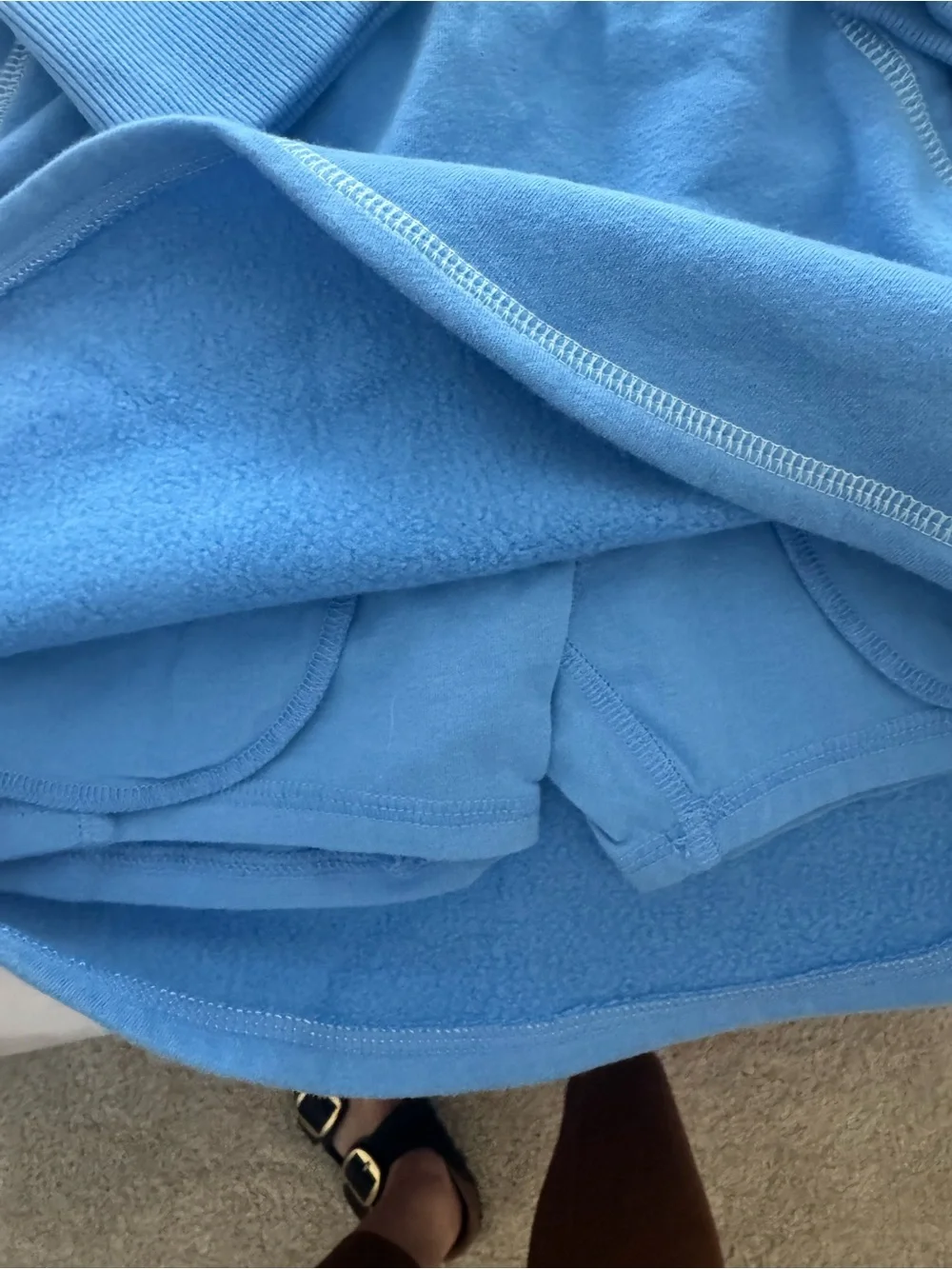 Zella Light Blue Quarter-Zip Pullover + Skort
